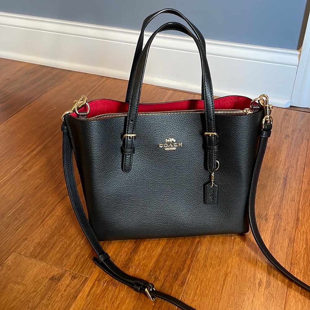 Mollie Tote 25 Black Coach Purse
